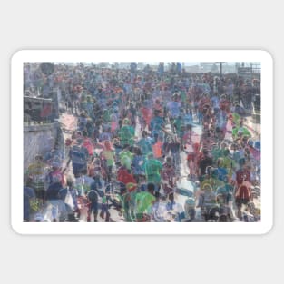 Bremen marathon abstract Sticker